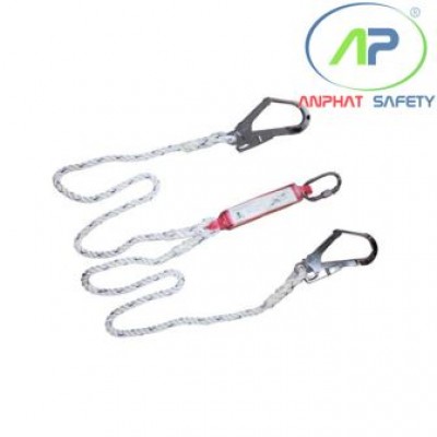 Dây chống rơi giảm sốc Safetyman TE-6104 2 móc lớn